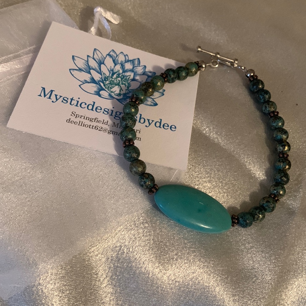 Handcrafted One Of A Kind Turquoise Bracelet